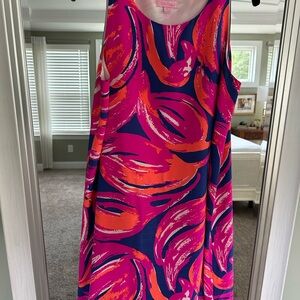 Lilly Pulitzer Pink and Purple Sleeveless Scoop Neck Sundress